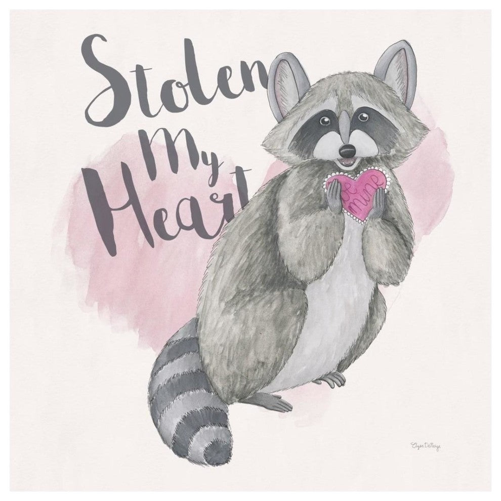 "My Furry Valentine I Sq" Digital Paper Print by Elyse DeNeige, 32"x32"