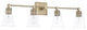 4 Light Vanity, Aged Brass