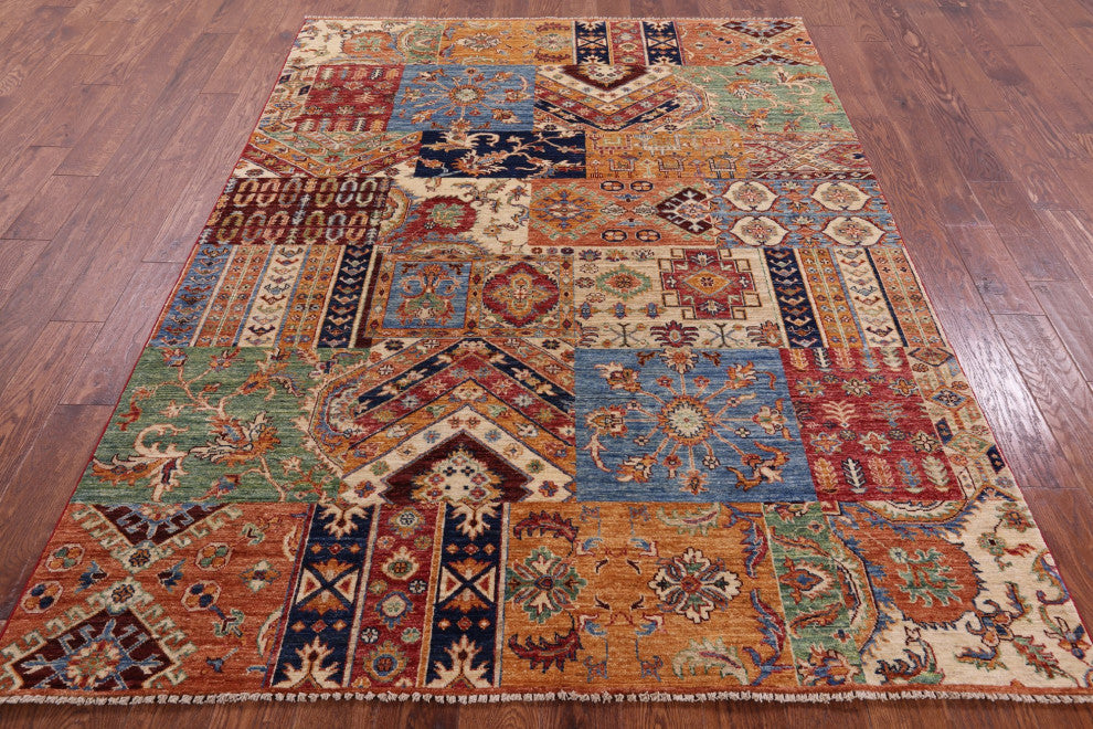 Super Kazak Hand Knotted Rug 5' 11" X 8' 0" Q11076