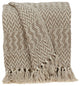 Multi Beige Herringbone Woven Handloom Throw