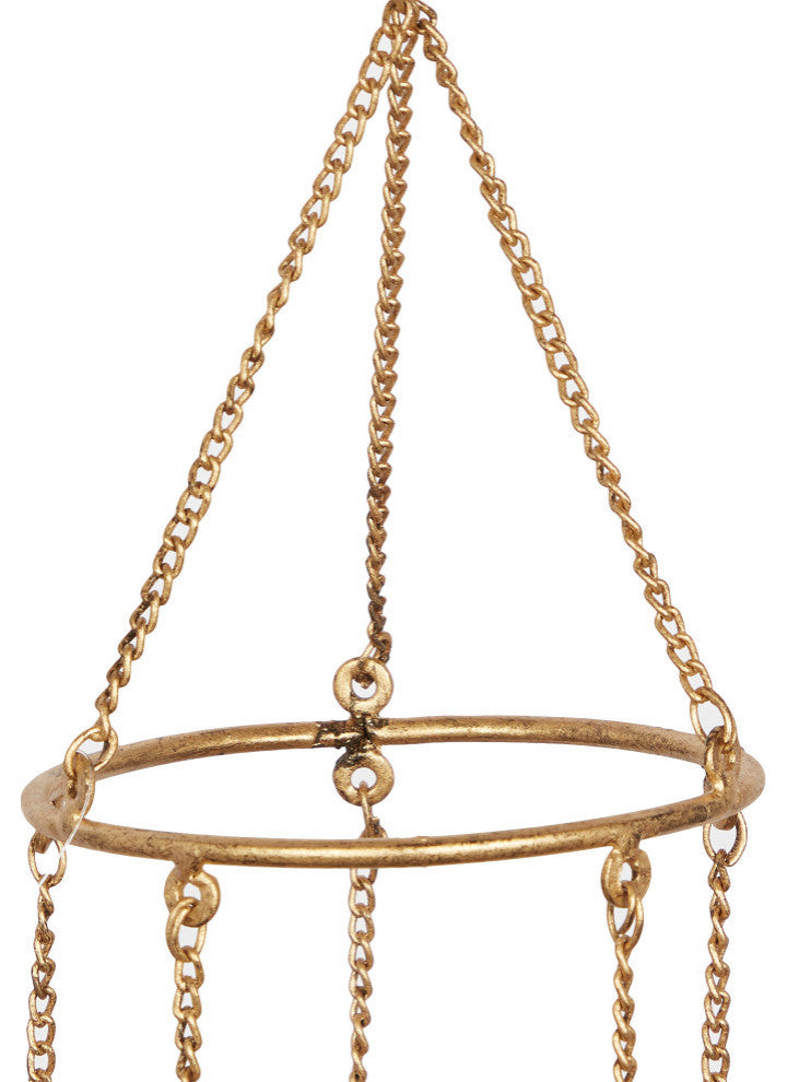 Gold Metal Eclectic Windchime, 5"x39"
