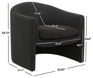 Safavieh Laylette Upholstered Accent Chair, Black