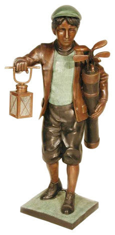 Caddy With Lantern, 43" Design Sculpture
