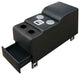 Kemi Black Bonded Leather Console With Audio Speaker & Bluetooth