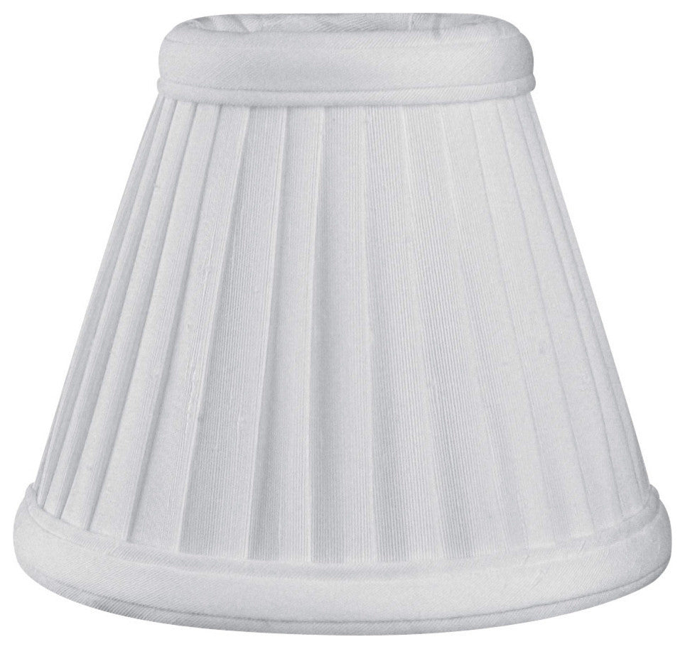 Pleated Empire Chandelier Lampshade Size 5, White, Set of 6
