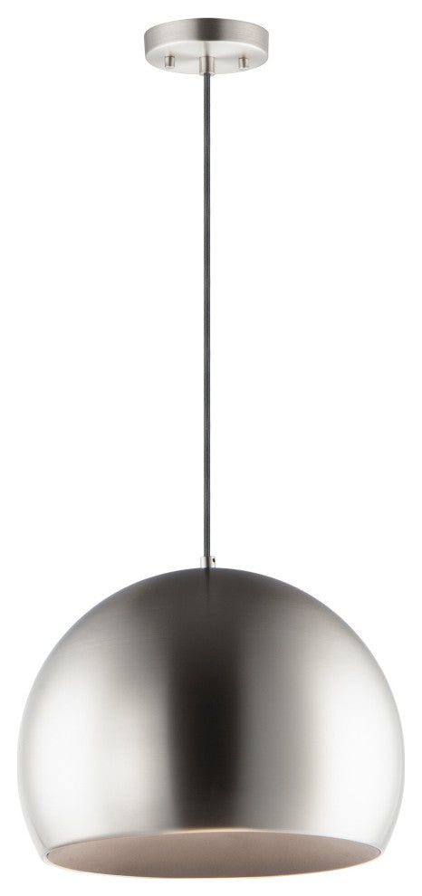 ET2 E24926 Palla 20"W LED Pendant - Satin Nickel / Black