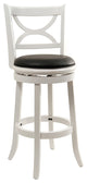 29" Florence Swivel Stool, Distressed White