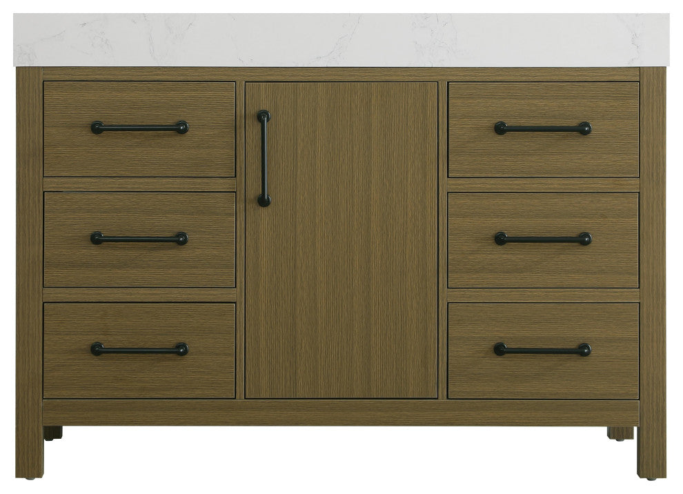 Home Living 48" Single Bathroom Vanity, Chestnut Brown