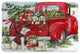 Laural Home Christmas Red Truck Memory Foam Rug