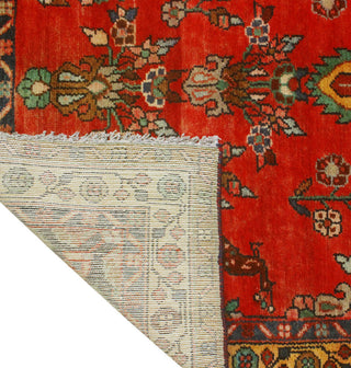 Fine Vintage Distressed Jerold Red/Green Runner, 3'5x6'4