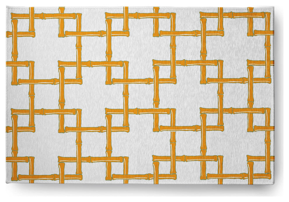 Bamboo Spring Chenille Rug, Mango, 4'x6'