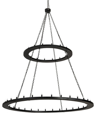 84" Wide Loxley 48 Light Two Tier Chandelier