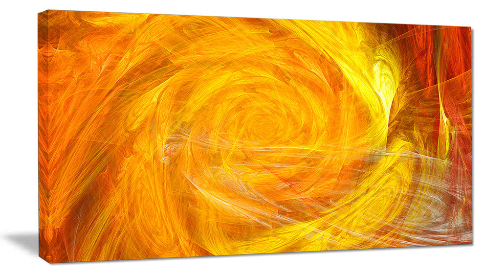 Mystic Abstract Fractal Rose, Abstract Wall Art Canvas, 40x20