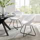 Dining Chair, Set of 2, White Black, Fabric, Modern, Cafe Bistro Hospitality