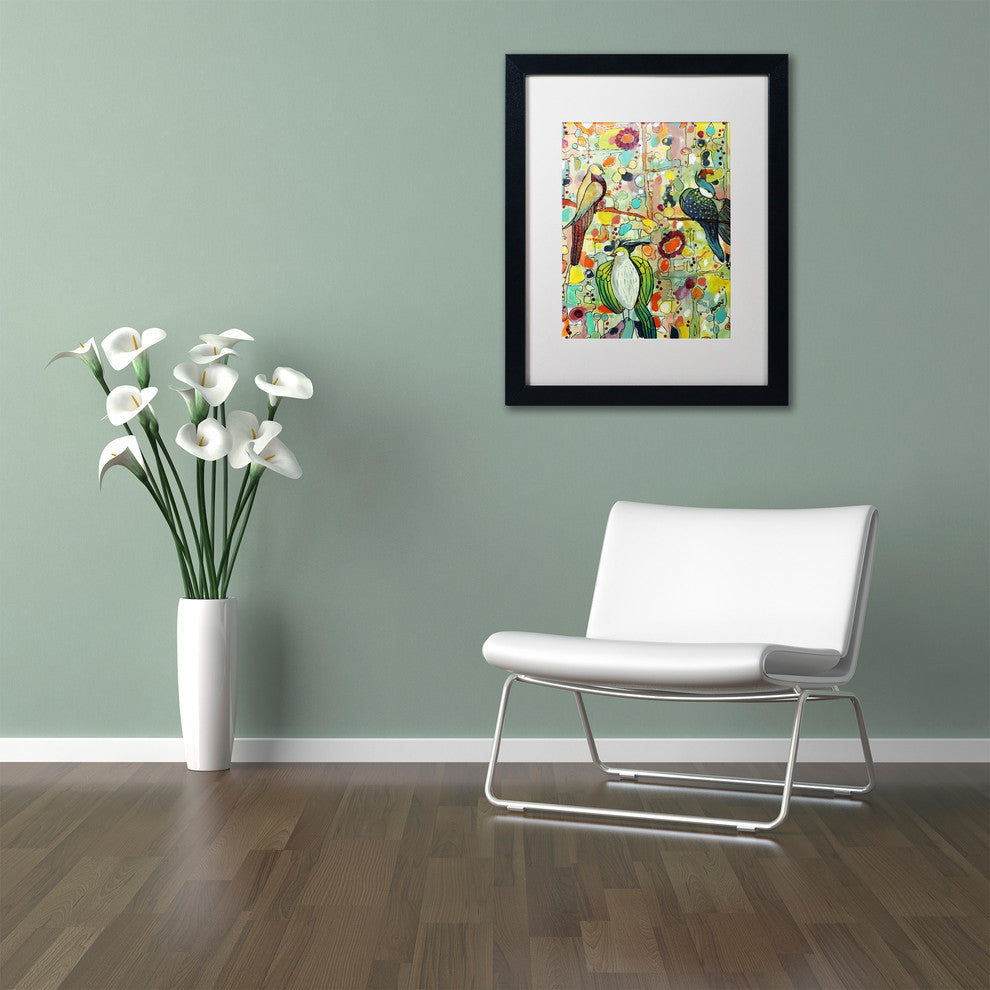 'Assemble' Matted Framed Canvas Art by Sylvie Demers