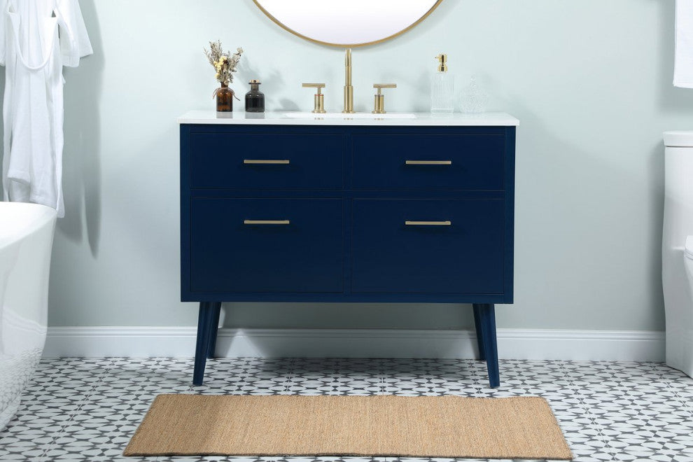 Home Living 42" Bathroom Vanity, Blue