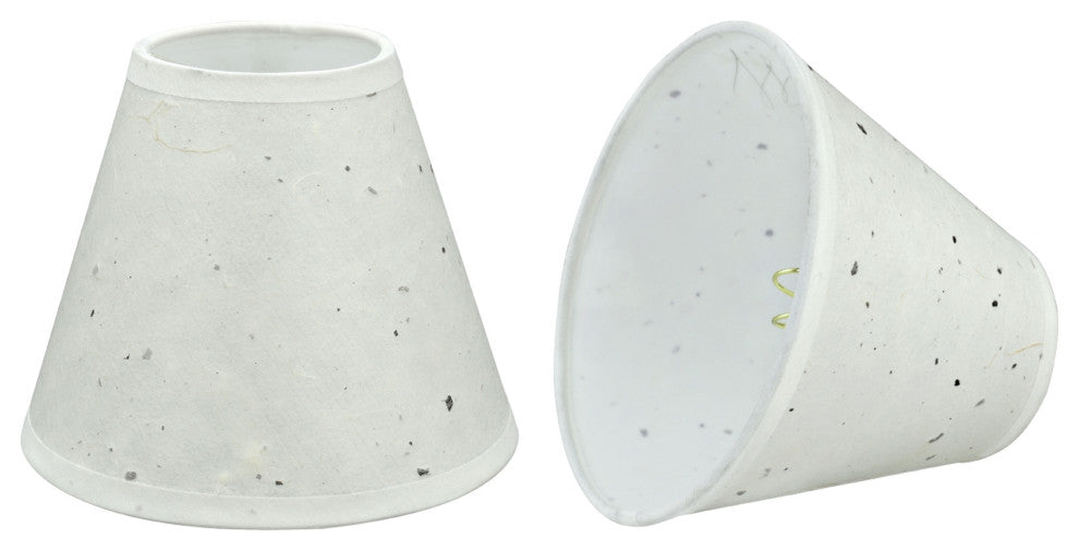 32116-2 Small Hardback Empire Chandelier Clip On Lamp Shade Off White 3"x6"x5"