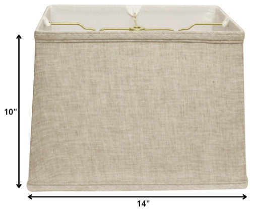 14" Cream Throwback Rectangle Linen Lampshade