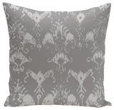 Floral Motifs Decorative Pillow, Classic Gray, 20"x20"