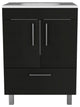 Essential Single Bathroom Vanity, Black Wengue