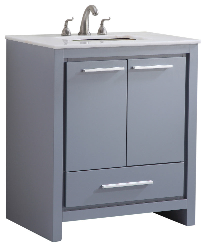 Filipo 30" Single Bathroom Vanity Set, Gray