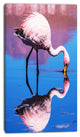Beautiful Food Seeking Flamingo, Extra Large African Canvas Art Print, 16"x32"