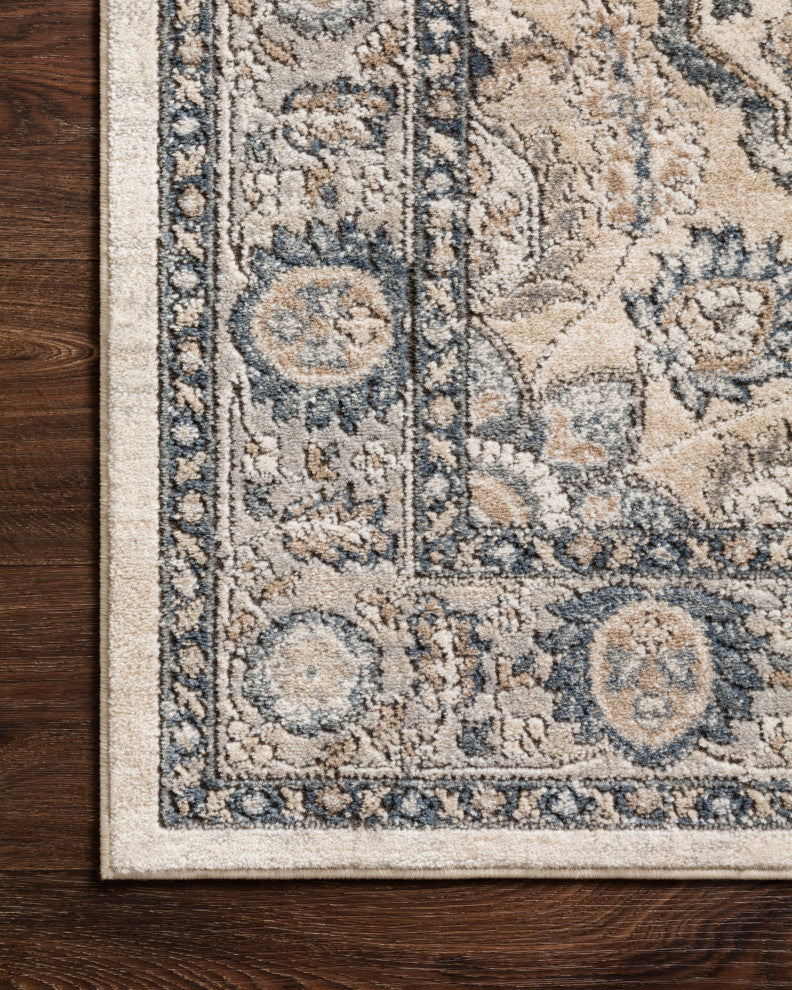 Teagan TEA-01 Area Rug, Natural/Gray, 2'8"x7'6"