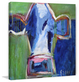 "Feeling Blue" Painting Print on Wrapped Canvas, 24"x24"