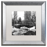 Philippe Hugonnard 'Gapstow Bridge Central Park' Matted Framed Art, 16x16