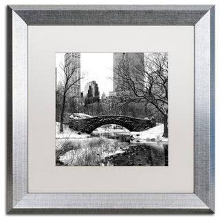 Philippe Hugonnard 'Gapstow Bridge Central Park' Matted Framed Art, 16x16