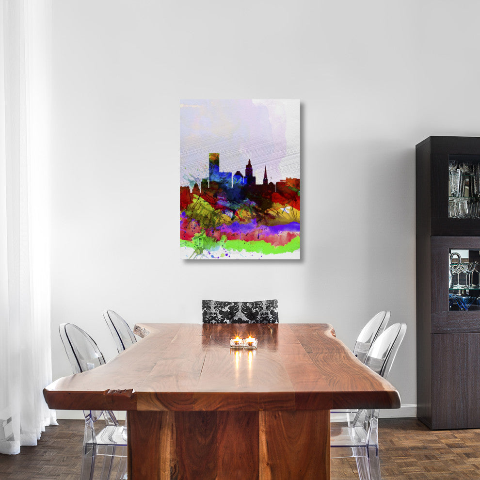 "Providence Watercolor Skyline" Fine Art Print
