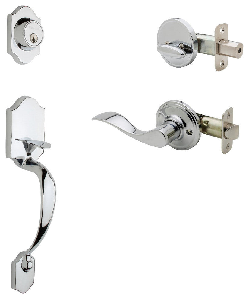Active Handle Set, Waverlie Lever Interior Trim, Polished Stainless