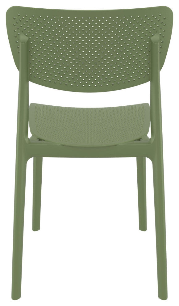 Lucy Outdoor Dining Chair, Set of 2, Olive Green