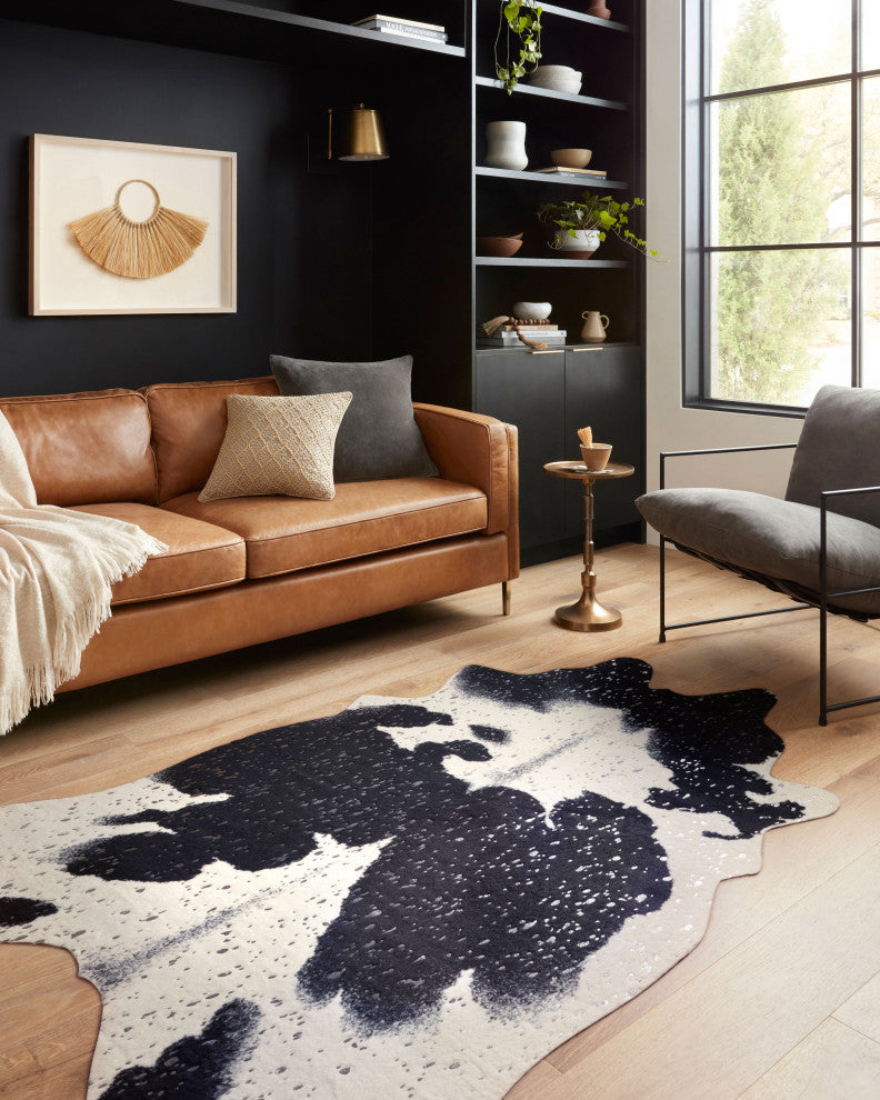 Bryce Rug, Black/Silver, 6'2"x8'