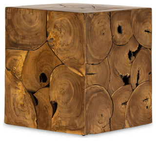 Tomlin Outdoor End Table-Teak Root