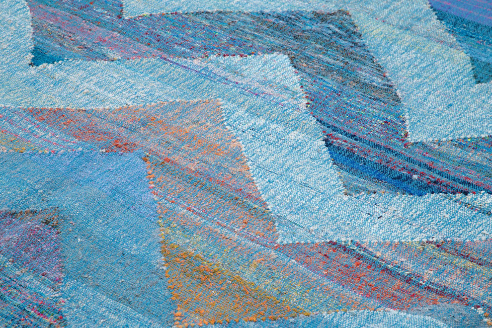 Rug N Carpet - Handwoven Turkish 9' 2'' x 10' 8'' Flatweave Wool Kilim Rug