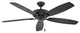 Hinkley Lighting Highland 60" Fan, Matte Black