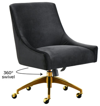 Beatrix Black Office Swivel Chair - Black