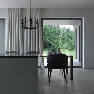 Hunter Briargrove Matte Black 8-Light Chandelier Ceiling Light Fixture