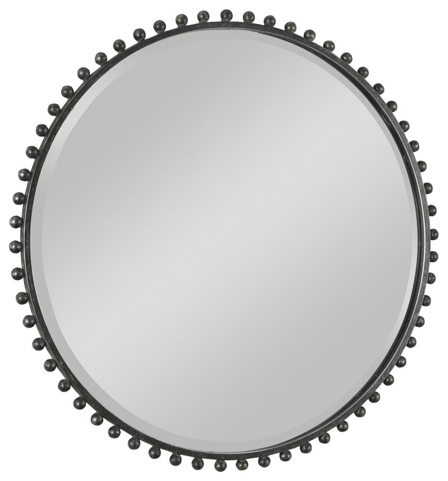 Uttermost Taza Round Iron Mirror 09691