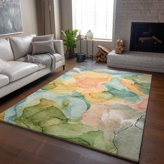 Premium Machine Washable Mayfield AMF504 Blue 5' x 7'6" Rug
