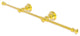 Carolina 3 Arm Guest Towel Holder, Polished Brass