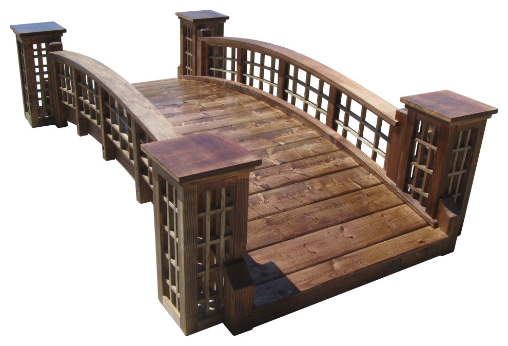 SamsGazebos 7-foot Trellis Garden Bridge with 4 Trellis Boxes