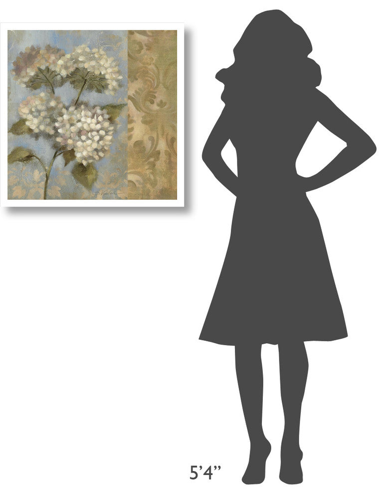 "Hydrangea on Soft Blue WAG" Digital Paper Print by Silvia Vassileva, 26"x26"