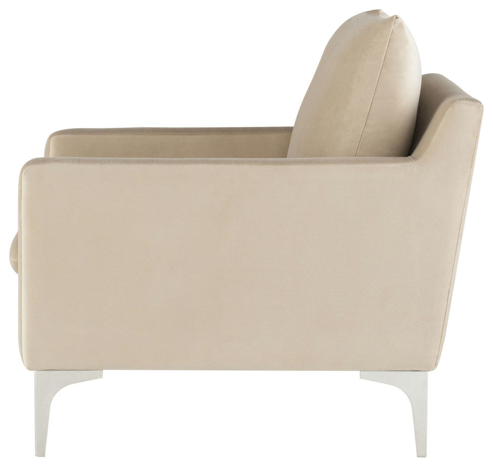 Anders Nude Fabric Single Seat Sofa, HGSC438