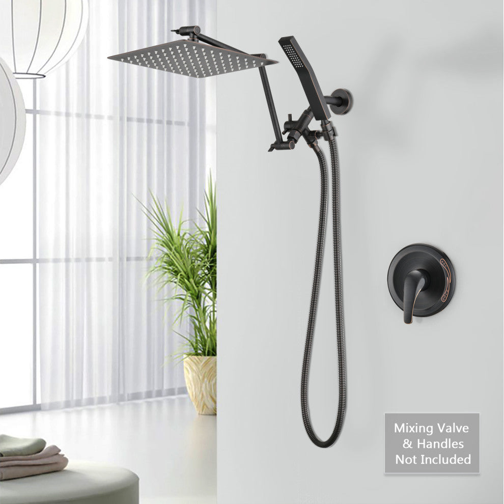 Shower Head Combo with Handheld and 16" Adjustable Extension Arm , Oil-Rubbed Bronze