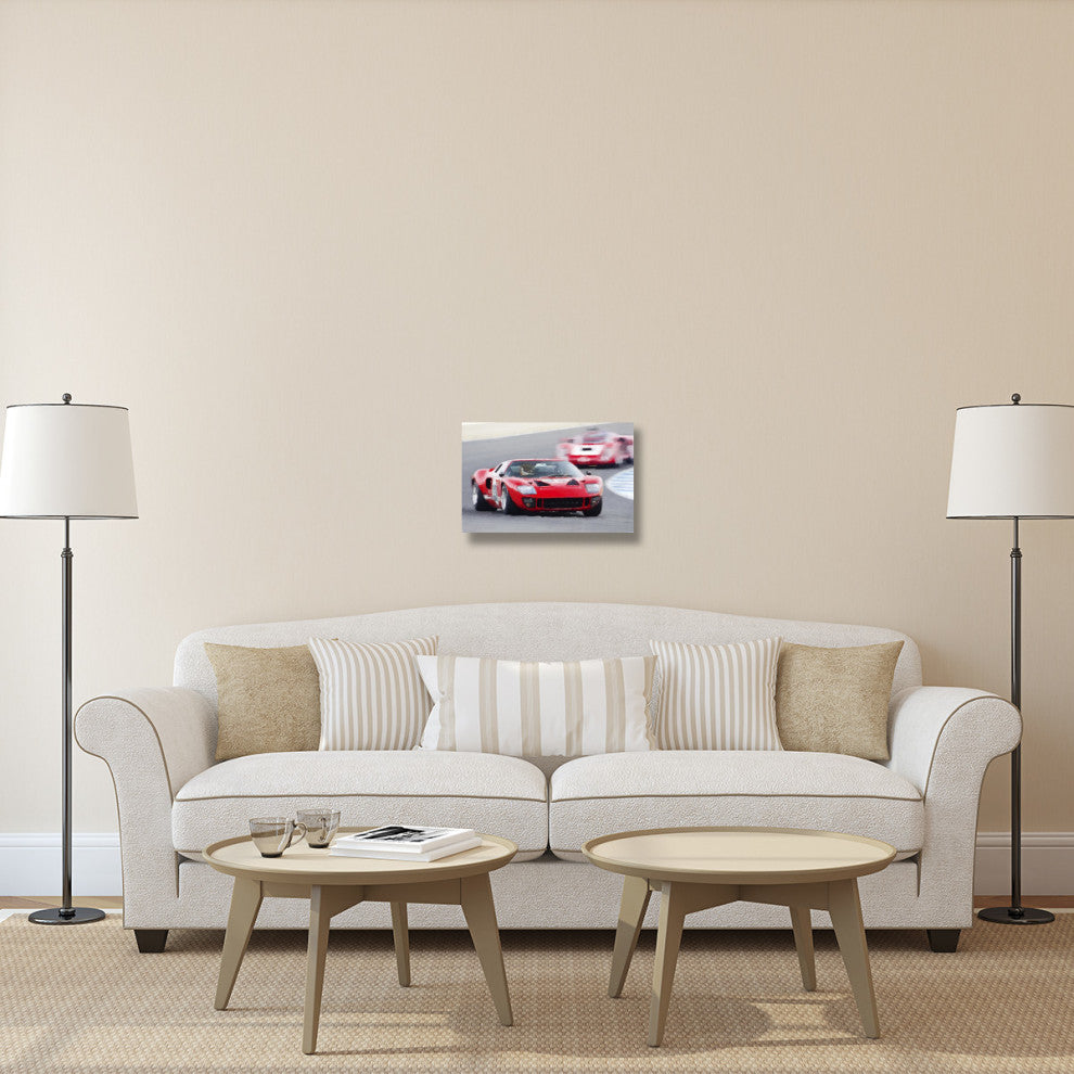"Ford GT40 Race in Monterey Watercolor" Fine Art Print