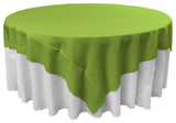 LA Linen Polyester Poplin Square Tablecloth, 72"x72", Lime