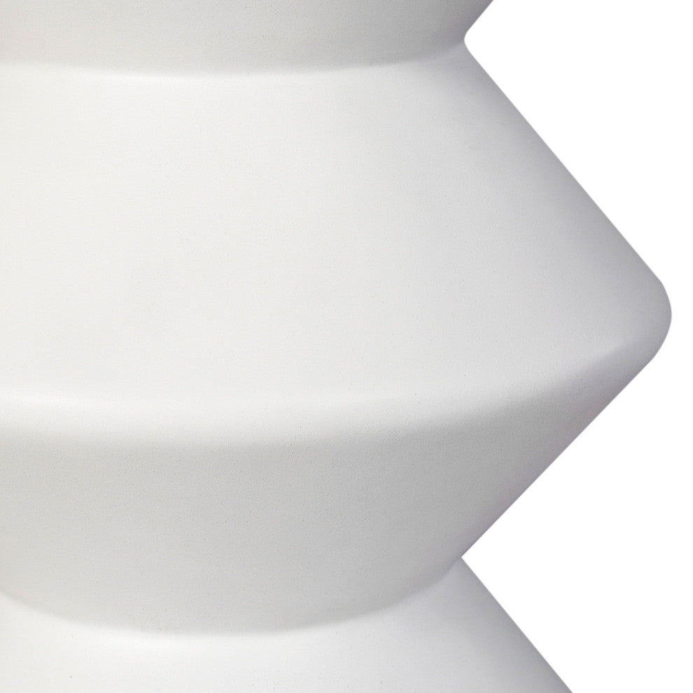 Misha Concrete Inverted Side Table, White