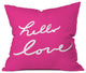 Lisa Argyropoulos Hello Love Glamour Pink Throw Pillow, 16"x16"